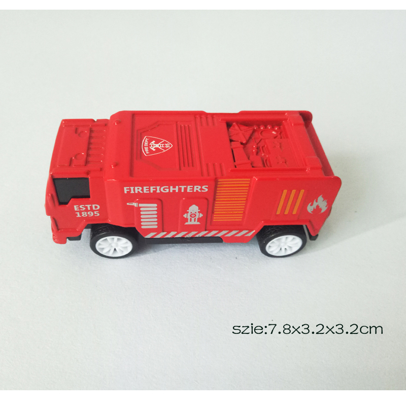 1:60 Scale Metal Truck Fire Engine 4 Models Mix Packing