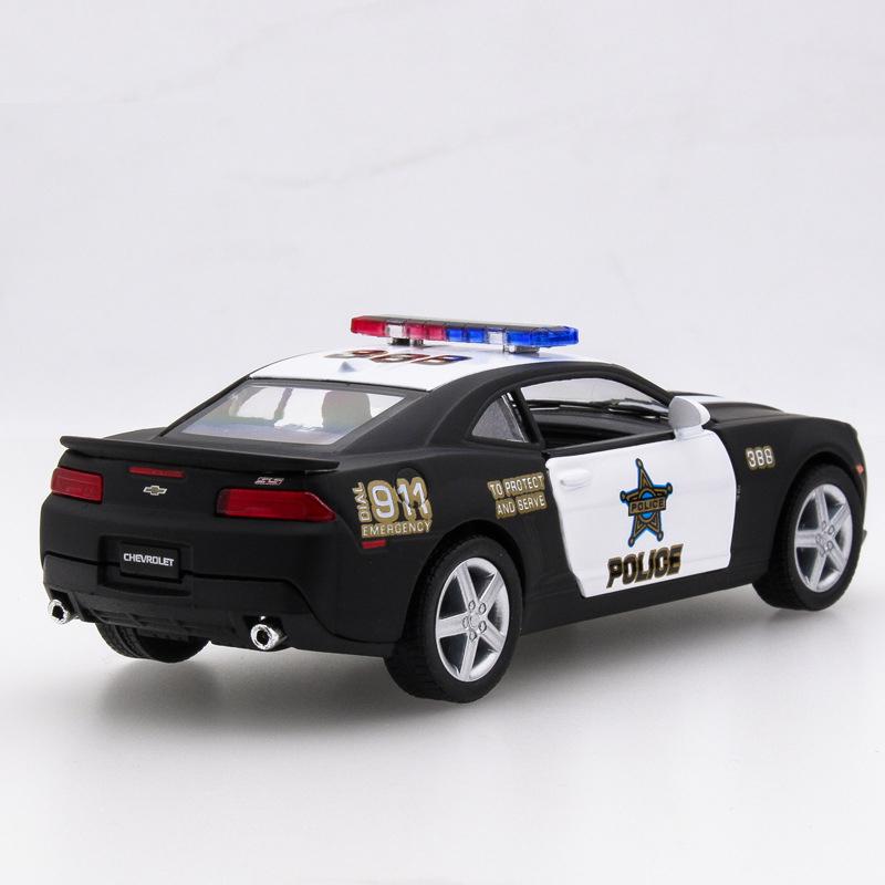 Police Edition Diecast Metal Pull Back Car Model Toy Collection Gift For Kids