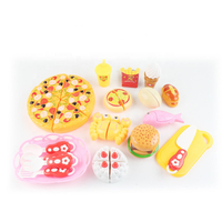 Creative Design Plastic Kitchen Food Toys Pretend Pizza Food Toys Plastic Food for Childrens Kitchen Wholesale