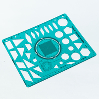 Plastic Ruler with Drawing Template Stencil/Ruler Stencil