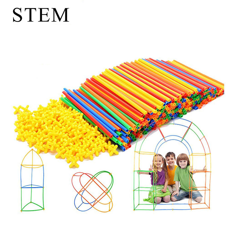 Creative Design Stem Creative Building Construction Straw Toys for Kids Fun Learning Educational Toy