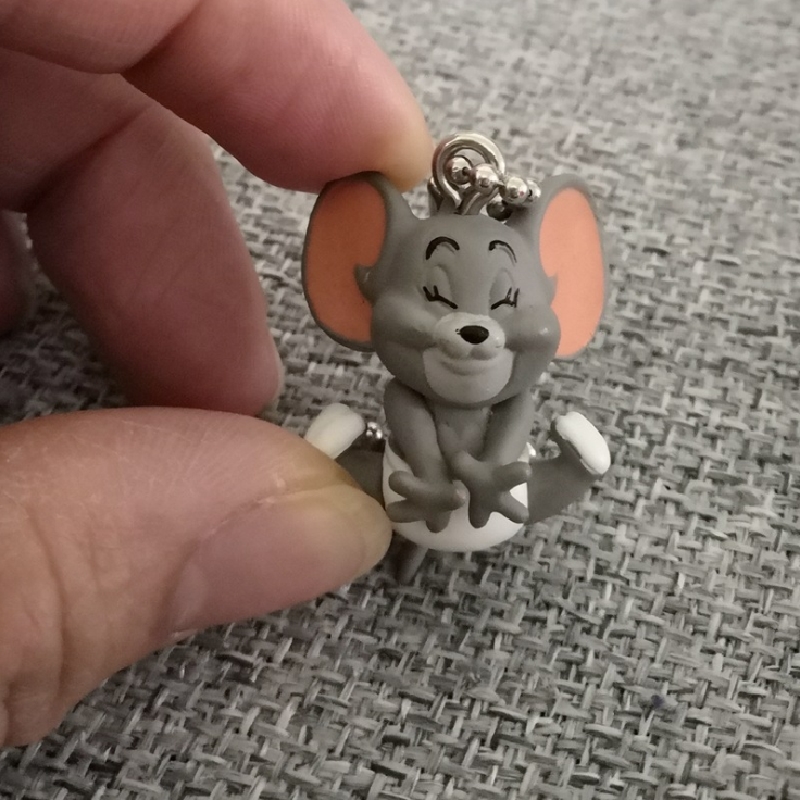 Make Your Own Design Cute Plastic/ PVC Cat and Rat Keychain