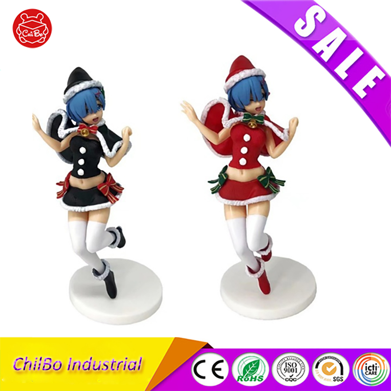 2 Colors Zero Kara Hajimeru Isekai Seikatsu Christmas Style Rem Collectible Gift Plastic Model Anime PVC Figure