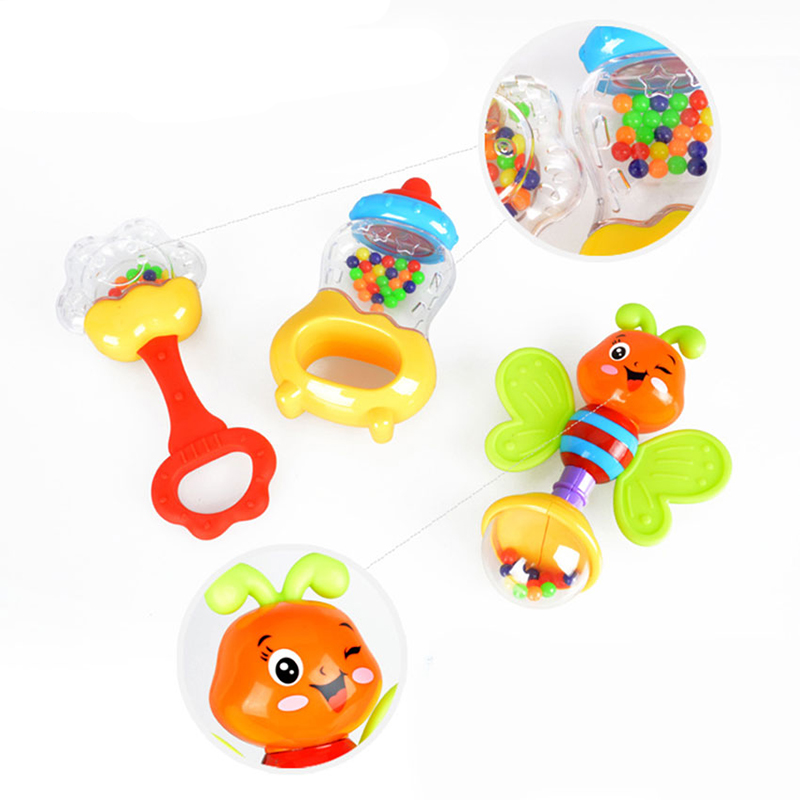 Hot Sale Cute Carton Animal Baby Toys Baby Rattle Toys Set with 10PCS for Sale