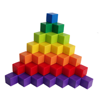Educational Toys Learning Kids Manipulatives Colorful Plastic Centimeter Cubes 1.25 Cm Magnetic Plastic Cube Wholesales